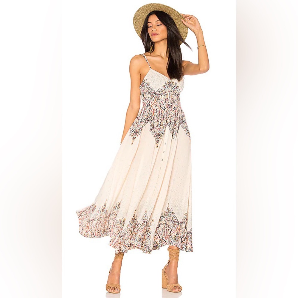 Free People be my baby print midi dress XS !!!